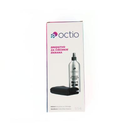 Sredstvo za čišćenje OCTIO S56, za ekrane, krpica, sprej, 500ml