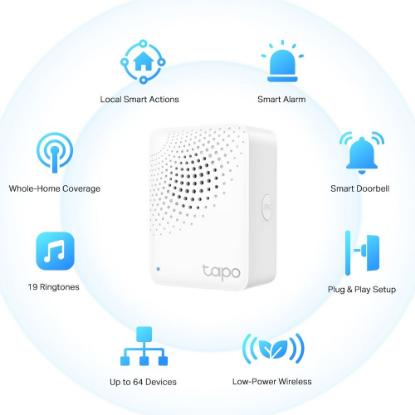 Pametno zvono TP-LINK Smart IoT Hub Tapo H100, zvono, alarm, bijeli