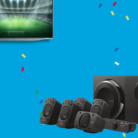 Zvočniki LOGITECH Z906, 5.1, THX, 3D stereo, bežični daljinski, 500W, črni, retail