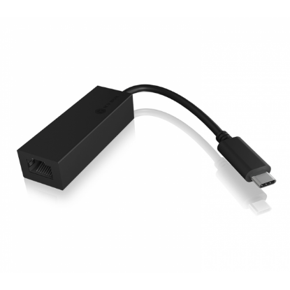 Mrežni adapter ICY BOX, USB-C na G-LAN, crni
