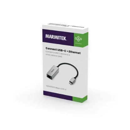 Mrežni adapter MARMITEK, USB-C na G-LAN, srebrni