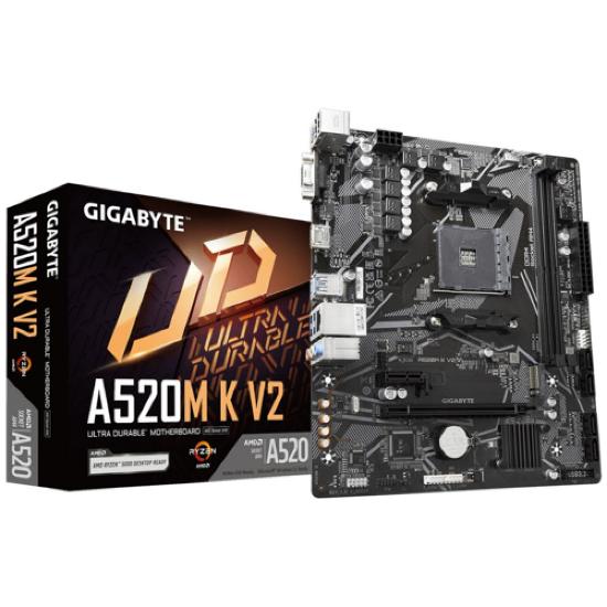 Matična plošća GIGABYTE A520M K V2, AMD A520, mATX, s. AM4