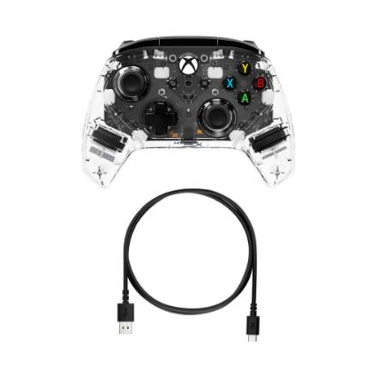 Gamepad HYPERX Clutch Gladiate RGB, za PC/XBOX ONE/X/S, žičani, prozirni