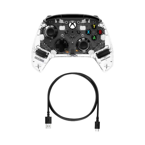 Gamepad HYPERX Clutch Gladiate RGB, za PC/XBOX ONE/X/S, žičani, prozirni