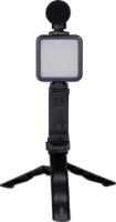 Selfie tripod GRUNDIG Selfie Studio, sa svjetlom i mikrofonom, crni