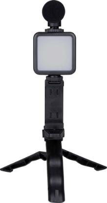Selfie tripod GRUNDIG Selfie Studio, sa svjetlom i mikrofonom, crni