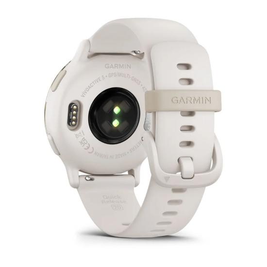 Pametni sat GARMIN Vivoactive 5, senzor otkucaja, GPS, zlatni/bijeli remen