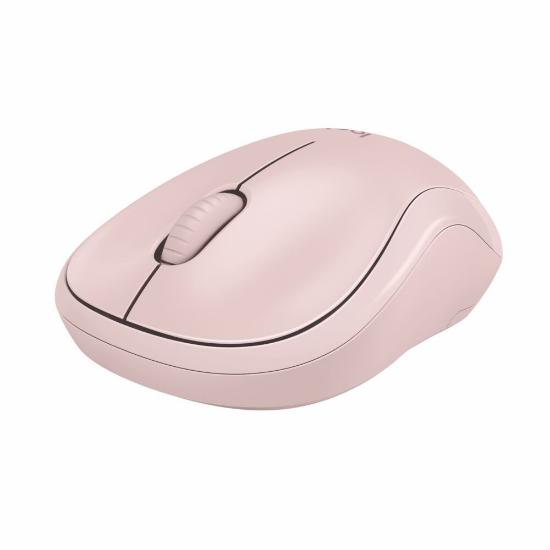 Miška LOGITECH M240 Silent, optički, bežični, Bluetooth, rozi