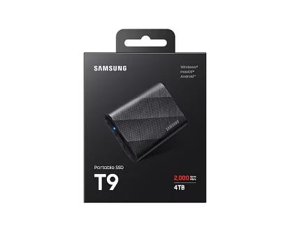 SSD vanjski 4TB SAMSUNG T9, MU-PG4T0B/EU , 2000 MB/s, crni