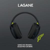 Slušalice LOGITECH Gaming G435 Lightspeed, USB-C, bežične, BT, crne
