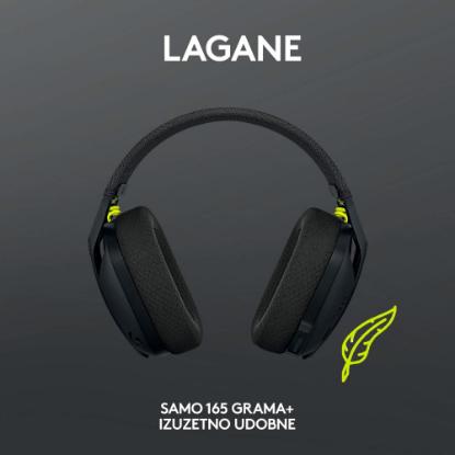 Slušalice LOGITECH Gaming G435 Lightspeed, USB-C, bežične, BT, crne