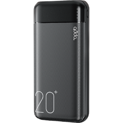 Mobilni USB punjač ADDA Fusion, 20000mAh, Micro USB i Type-C ulazi, 2xUSB-A izlazi, 12W, crni