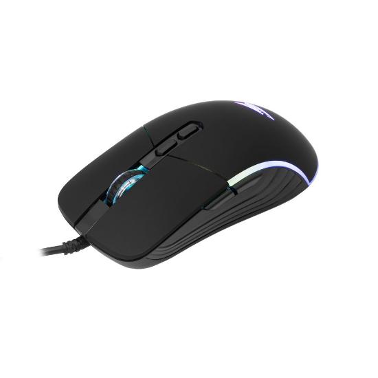 Miška BARACUDA BGM-011 Nautilus, RGB, optički, 12800dpi, črni