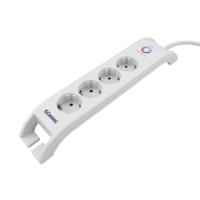 Prenaponska zaštita COMMEL, 4 utičnice, 2xUSB-A, 2m, bijela