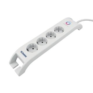 Prenaponska zaštita COMMEL, 4 utičnice, 2xUSB-A, 2m, bijela