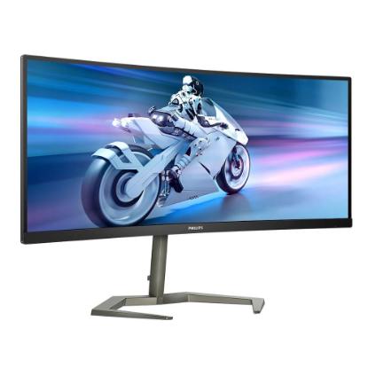 Gaming monitor 34" PHILIPS Evnia 34M1C5500VA/01, UWQHD, VA, 165Hz, 1ms, 300cd/m2, FreeSync, ukrivljen, zvočnici, črni