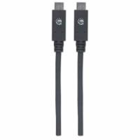 Kabel MANHATTAN, USB 3.2 Gen2, USB-C (M) na USB-C (M), 100W, 1.2 DP Alt Mode, 1.0m