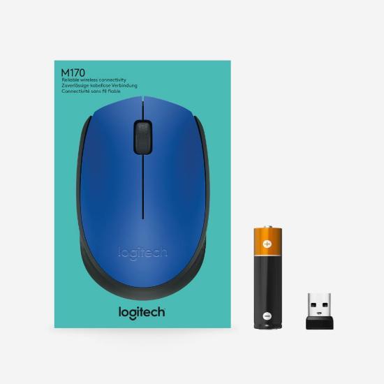 Miška LOGITECH M171, optički, bežični, modri