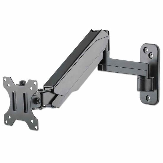 Stalak za monitor MANHATTAN 461610, za jedan monitor, zidni, 17" do 32", crni