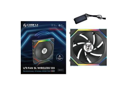 Ventilator LIAN LI UNI FAN SL Wireless Reverse Blade, ARGB, 120mm PWM, črni
