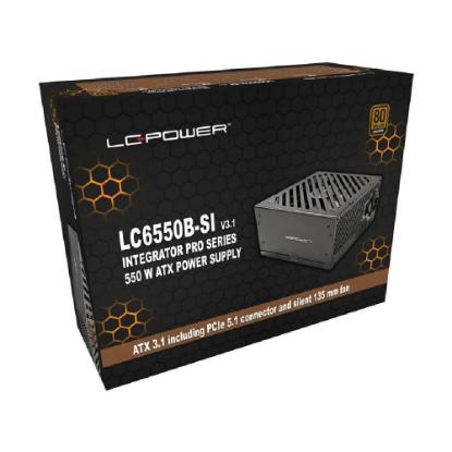 Napajlnik 550W LC Power Integrator Pro LC6550B-SI V3.1, 80+ Bronze, črno