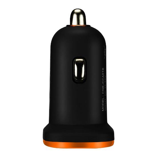 Auto punjač CANYON C-01, USB-A, crno-narančasti