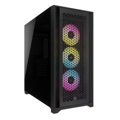 Ohišje CORSAIR iCUE 5000D RGB Airflow, window, MIDI, ATX, črno, bez napajalnika