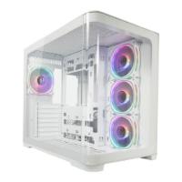 Ohišje LC POWER 8001W Pro-Storm Light, MIDI, ATX, bez napajalnika, belo
