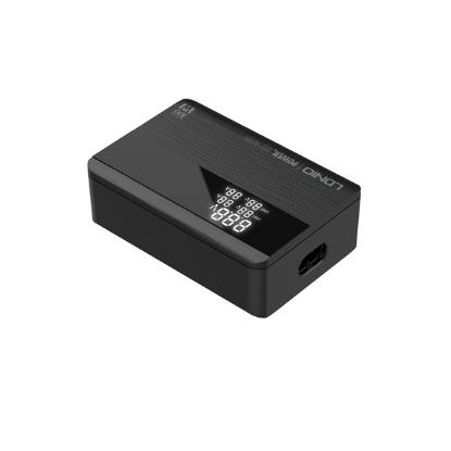 Kućni punjač LDNIO A4809C GaN 100W, PD 3.0, QC 4.0, 2x USB-C, 2x USB-A, LED zaslon, naponski kabel, crni