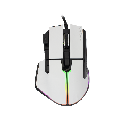 Miška WHITE SHARK Marrok GM-9006, 12000dpi, optički, žičani, beli