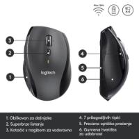 Miška LOGITECH M705, laserski, bežični, Unifying receiver USB, sivi