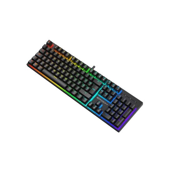Tipkovnica EPOCH Rhea, RGB, mehanička, crveni switch, UK/HR layout, črna, USB