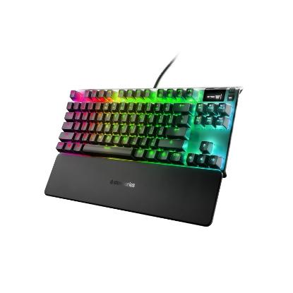 Tipkovnica STEELSERIES Apex 7 TKL, RGB, mehanička, Red switch, US layout, USB, črna