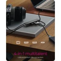 USB HUB ICY BOX IB-HUB1439-LAN, USB-A/C na 2x USB-A, USB-C, G-LAN
