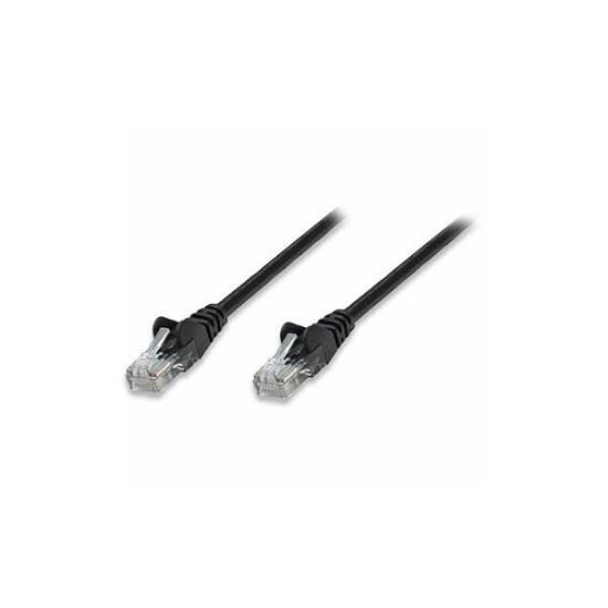Kabel INTELLINET, patch CAT5e, U/UTP, crni, 1m