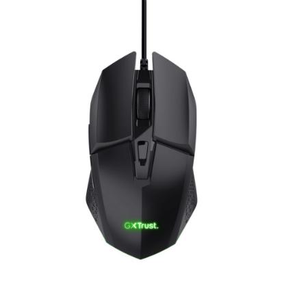 Miška TRUST GXT 109 Felox, RGB, optički, 6400dpi, črni