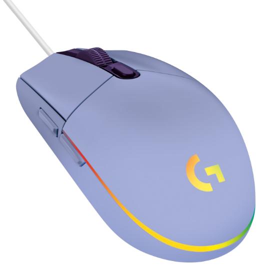 Miška LOGITECH Gaming G102 Lightsync, optički, 8000dpi, lilac, USB