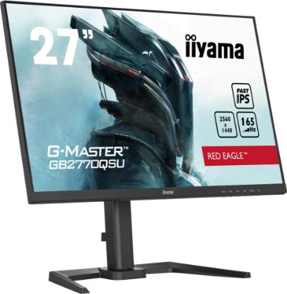 Gaming monitor 27" IIYAMA G-Master GB2770QSU-B5, QHD, IPS, 165Hz, 1ms, 400cd/m2, FreeSync, pivot, zvočnici, črni