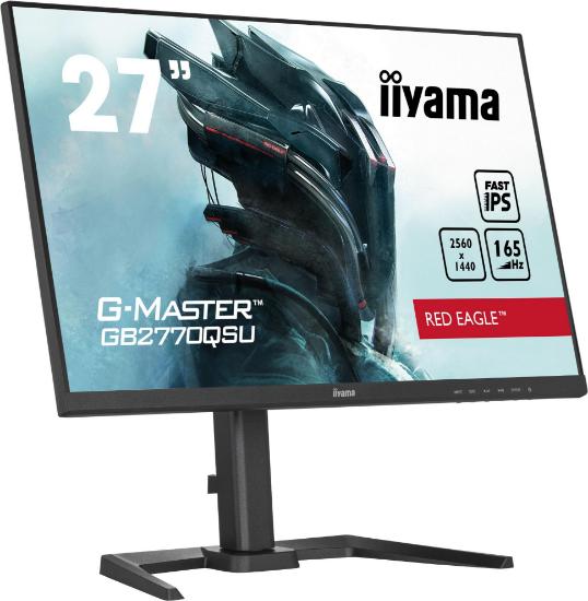 Gaming monitor 27" IIYAMA G-Master GB2770QSU-B5, QHD, IPS, 165Hz, 1ms, 400cd/m2, FreeSync, pivot, zvočnici, črni