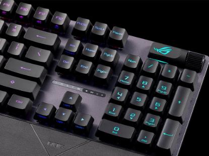 Tipkovnica ASUS ROG Strix Scope II RX, RGB, mehanička, ROG RX Red switch, US Layout, črna, USB