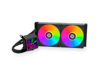 Vodno hlajenje LIAN LI GALAHAD II LCD 280, ARGB, LCD ekran, CPU hlađenje, za Intel i AMD, crno