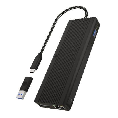 Docking station ICY BOX IB-DK4080AC, USB-C, 3x USB 3.0, 2x HDMI, 2x DisplayPort, RJ45, audio, PD 100W