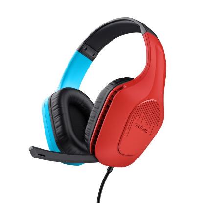 Slušalice TRUST GXT 416S Zirox, za Switch, crveno-plave