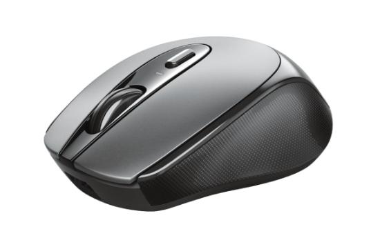 Miška TRUST Zaya Rechargeable, optički, 1600dpi, bežični, sivi