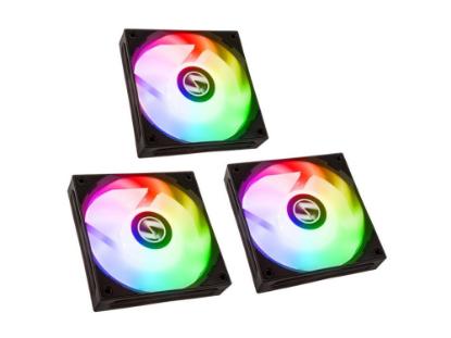 Ventilator LIAN LI ST120 RGB PWM, 120mm, črni, 3 ventilatora, krmilnik