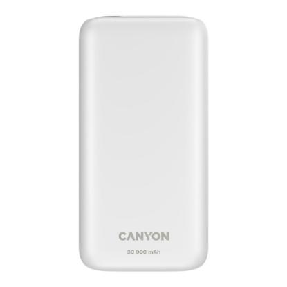 Mobilni USB punjač CANYON PB-301, 20W, 30000 mAh, bijeli