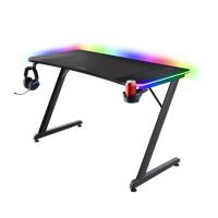 Gaming miza TRUST GXT 710 Luminus Pro, RGB, bežični polnilec, črni