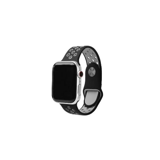 Zamjenski remen BELINE Sport Silicone za Apple Watch 38/40/41mm, crno-sivi