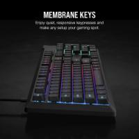 Tipkovnica CORSAIR K55 Core RGB, US Layout, USB, črna