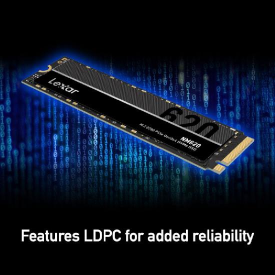 SSD 2TB LEXAR NM620, LNM620X002T-RNNNG, SATA 3, 2.5", 3500/3000 MB/s
